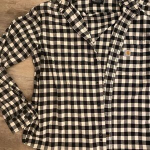 Carhartt Black and White Plaid Shirt
